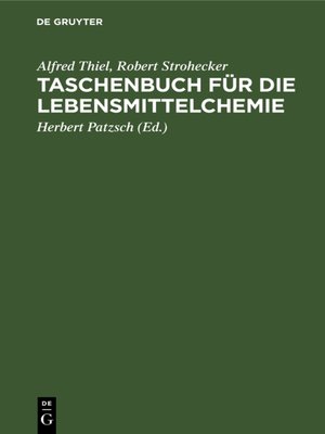 cover image of Taschenbuch für die Lebensmittelchemie
